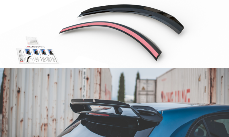 Maxton Spoiler CAP für Mercedes A35 AMG  Hatchback W177  schwarz Hochglanz ME-A-177-35-CAP1-G