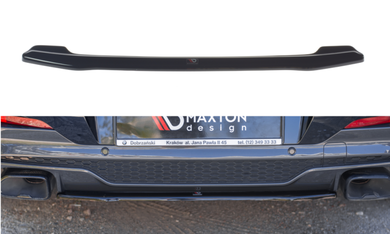 Maxton Mittlerer Diffusor Heck Ansatz für BMW X4 M-Paket G02 schwarz Hochglanz BM-X4-02-MPACK-RD1-G