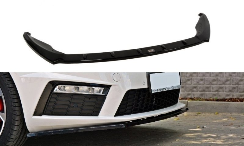 Maxton Front Ansatz V.1 für Skoda Octavia RS Mk3 schwarz Hochglanz SK-OC-3-RS-FD1-G