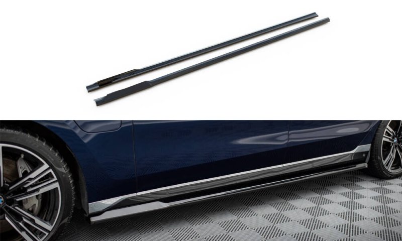 Maxton Seitenschweller Ansatz BMW 7 M-Paket G70 schwarz Hochglanz BM-7-G70-750E-MPACK-SD1-G
