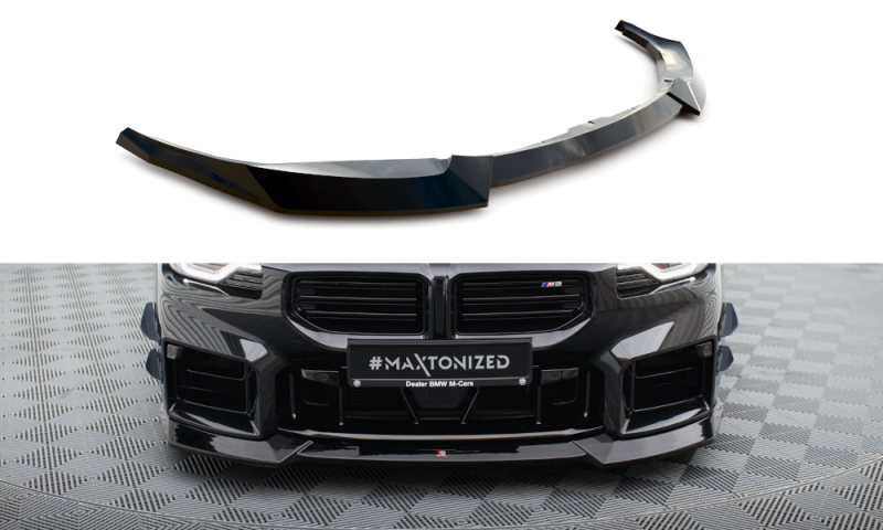 Maxton Front Ansatz V.2 für BMW M2 G87 schwarz Hochglanz BM-M2-G87-FD2-G