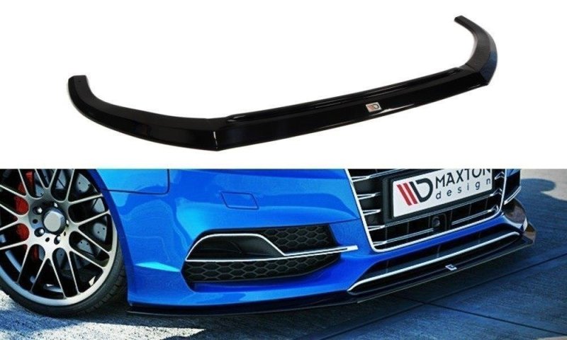 Maxton Front Diffusor V.1 Audi S3 / A3 S-Line 8V Limousine / Cabrio schwarz Hochglanz AU-S3-3-FD1-G