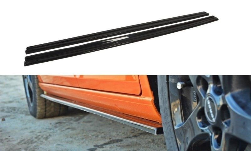 Maxton Seitenschweller Ansatz für SEAT LEON MK2 CUPRA / FR Facelift schwarz Hochglanz SE-LE-2F-FR-SD1-G