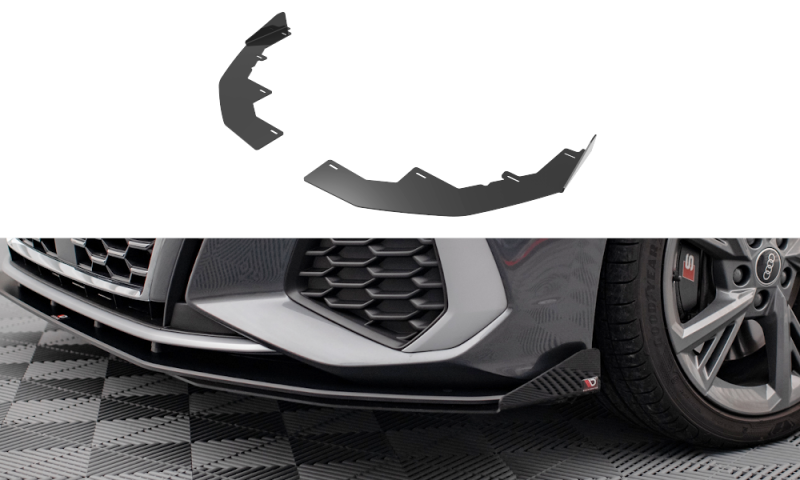 Maxton Front Flaps Audi S3/A3 S-Line 8Y schwarz Hochglanz AUA38YSLINECNC-FSF1-G
