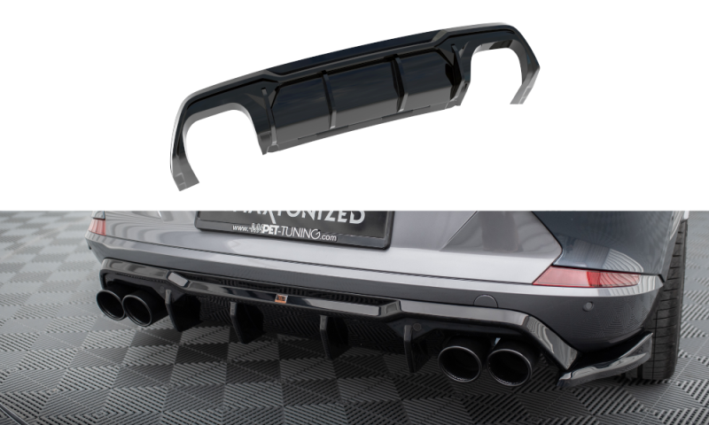 Maxton Diffusor Heck Ansatz V.3 Cupra Formentor VZ Mk1 schwarz Hochglanz CU-FO-1-RS3G+RS3R-G
