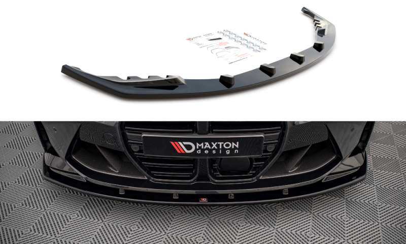 Maxton Front Ansatz V.1 für BMW M4 G82 schwarz Hochglanz BM-4-G82-M-FD1-G