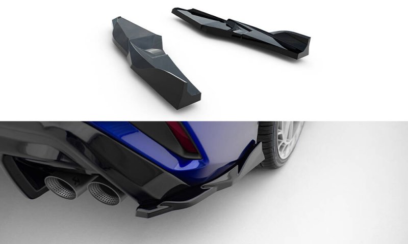 Maxton Heck Ansatz Flaps Diffusor V.4 Audi S3 Limousine 8Y Facelift schwarz Hochglanz AU-S3-8YF-S-RSD4-G