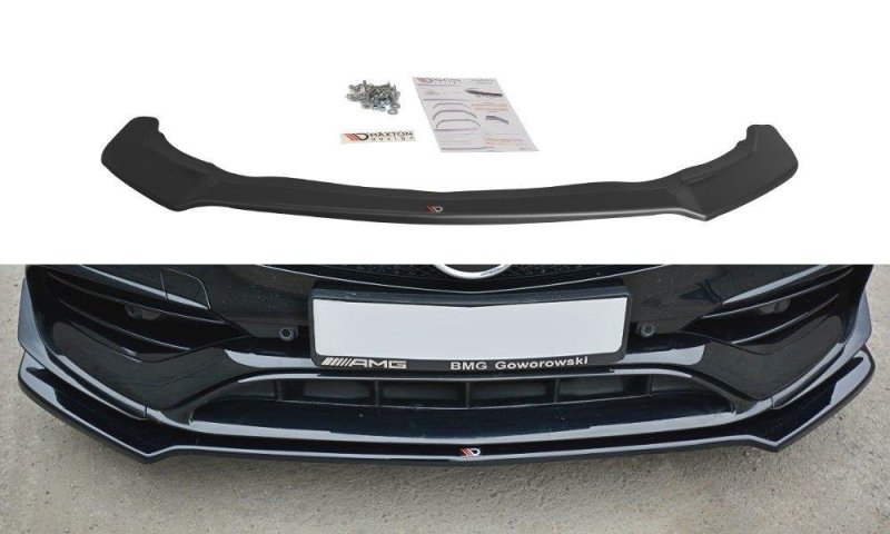 Maxton Front Ansatz V.2 für Mercedes CLA A45 AMG C117 Facelift schwarz Hochglanz ME-CLA-117F-AMG-FD2-G