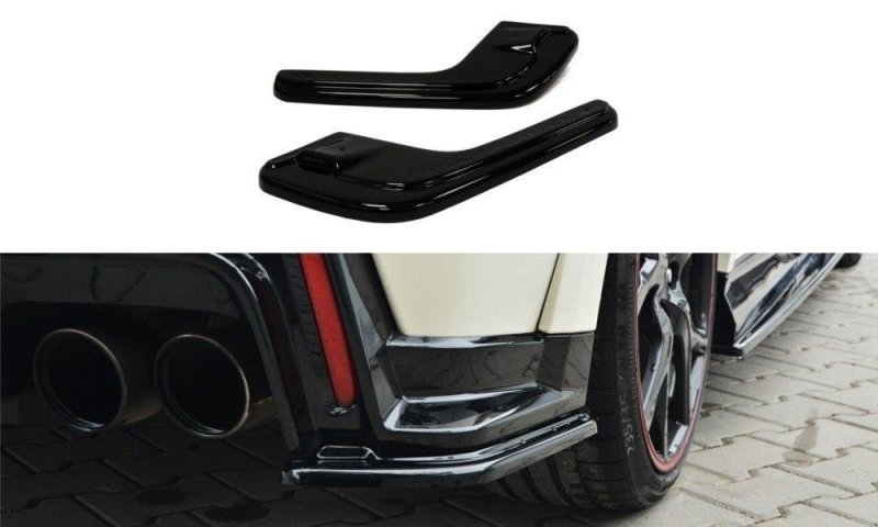 Maxton Heck Ansatz Flaps Diffusor für HONDA CIVIC IX TYPE R schwarz Hochglanz HO-CI-9-TYPE-R-RSD1-G