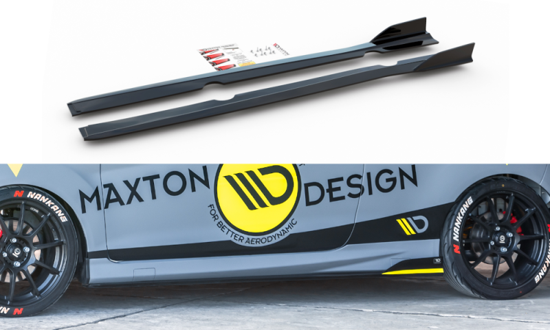 Maxton Seitenschweller Ansatz für Ford Fiesta 7 ST Facelift  FO-FI-7F-ST-FSD1