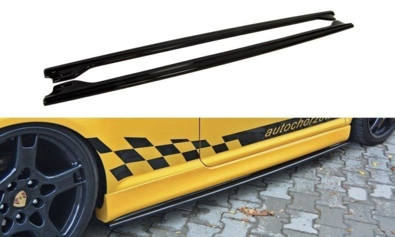 Maxton Seitenschweller Ansatz für VW GOLF 4 R32 schwarz Hochglanz VW-GO-4-R32-SD1-G