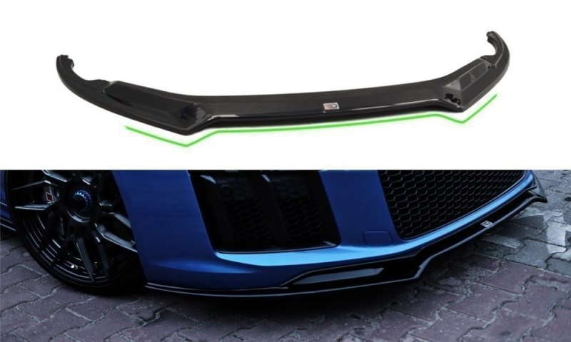 Maxton Front Ansatz V.2 für Audi R8 Mk.2 schwarz Hochglanz AU-R8-2-FD2G+FD2R-G