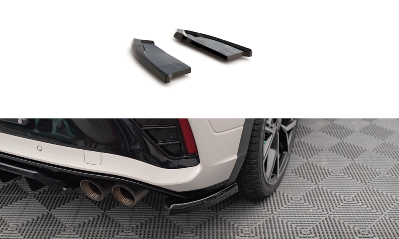 Maxton Heck Ansatz Flaps Diffusor für Volkswagen T-Roc R Mk1 Facelift schwarz Hochglanz VW-T-ROC-1-R-RSD1-G