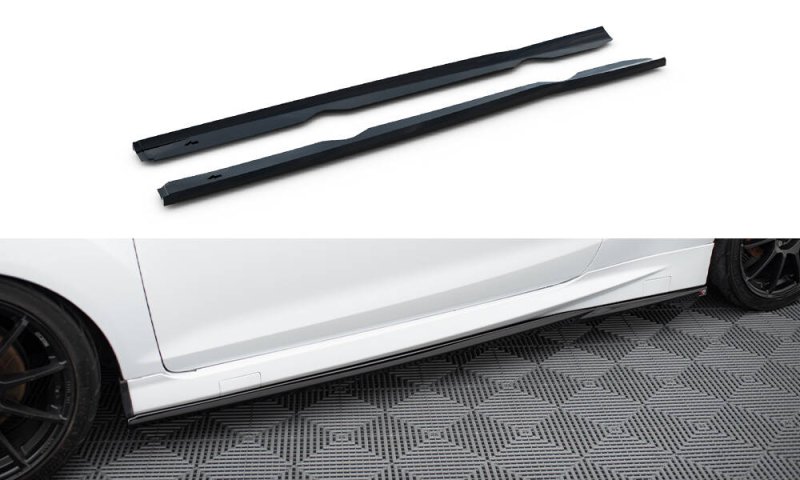 Maxton Seitenschweller Ansatz V.4 Ford Fiesta ST / ST-Line Mk7 schwarz Hochglanz FO-FI-7/7F-ST-SD4-G