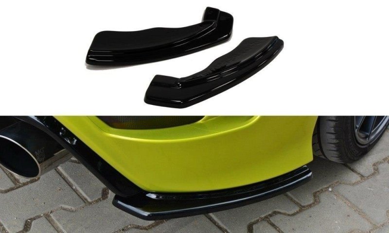 Maxton Heck Ansatz Flaps Diffusor für Ford Focus RS Mk2 schwarz Hochglanz FO-FO-2-RS-RSD1-G