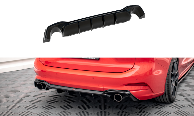 Maxton Diffusor Heck Ansatz V.2 Ford Focus Kombi ST Mk4 schwarz Hochglanz FO-FO-4-STLINE-ES-RS2-G