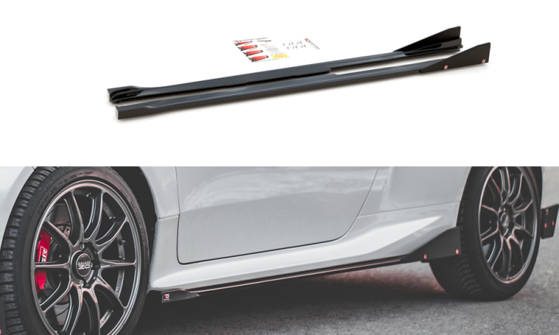 Maxton Seitenschweller Ansatz + Flaps V.2 für Toyota GR Yaris Mk4 TO-YA-4-GR4-SD2G+S