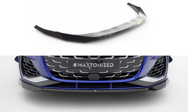 Maxton Front Ansatz V.1 Audi A3 S-Line Limousine / S3 Limousine 8Y Facelift schwarz Hochglanz AU-S3-8YF-S-FD2-G