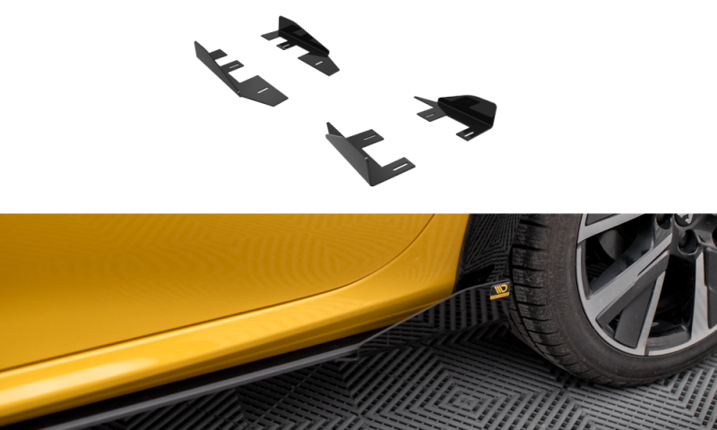 Maxton Side Flaps Peugeot 208 GT Mk2 schwarz Hochglanz PE2082GTCNC-SF1-G