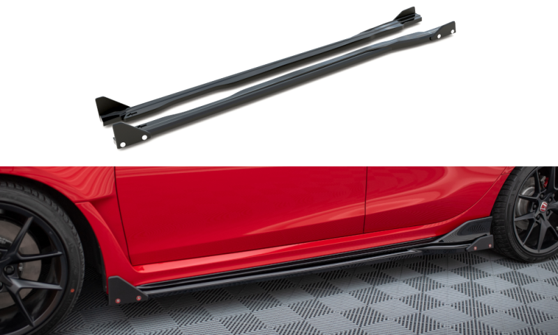 Maxton Seitenschweller Ansatz für V.1 für + Flaps Honda Civic Type-R Mk 11 HO-CI-11-TYPE-R-SD1G+SF1B