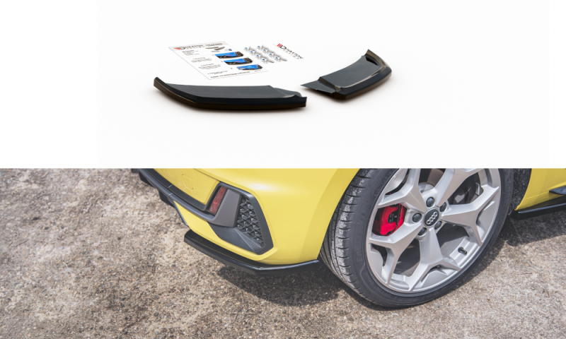 Maxton Heck Ansatz Flaps Diffusor für Audi A1 S-Line GB schwarz Hochglanz AU-A1-GB-SLINE-RSD1-G