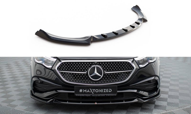Maxton Front Ansatz V.2 Mercedes-Benz E AMG-Line W214 schwarz Hochglanz ME-E-214-AMGLINE-FD2-G