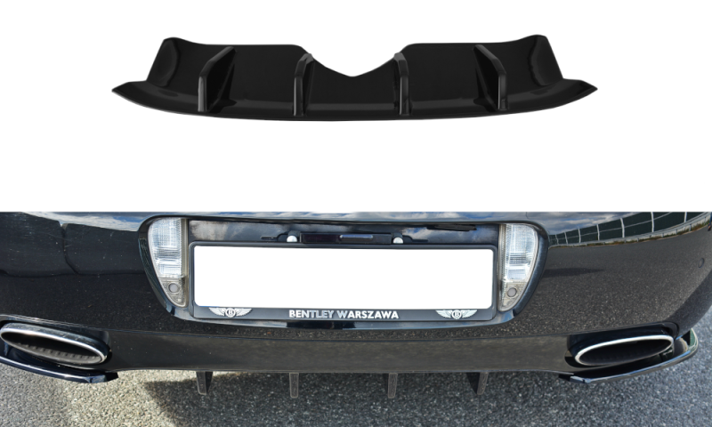 Maxton Diffusor Heck Ansatz für BENTLEY CONTINENTAL GT schwarz Hochglanz BE-CO-GT-1-RS1-G