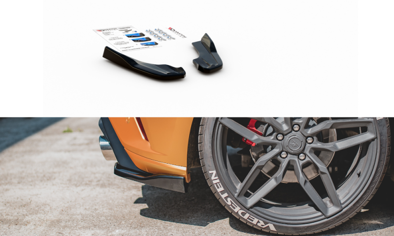 Maxton Heck Ansatz Flaps Diffusor V.3 für Ford Focus ST Mk4  schwarz Hochglanz FO-FO-4-ST-RSD3-G