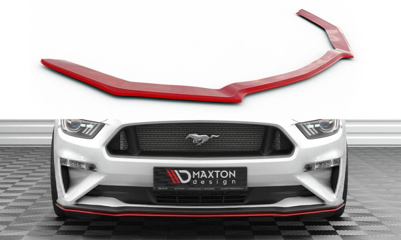 Maxton Front Ansatz V.2 Ford Mustang Mk6 Facelift FO-MU-6F-FD2-RED
