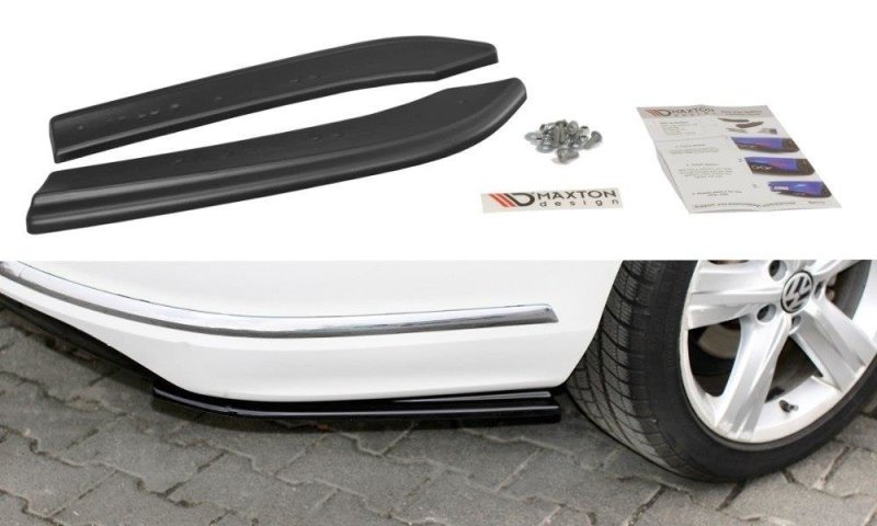 Maxton Heck Ansatz Flaps Diffusor für Vw Passat B7 R-Line Variant Carbon Look  VW-PA-B7-RLINE-VA-RSD1-C
