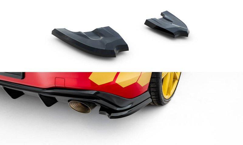 Maxton Heck Ansatz Flaps Diffusor V.4 VW Golf GTI Clubsport Mk8 Facelift schwarz Hochglanz VW-GO-8F-GTI-CS-RSD2-G