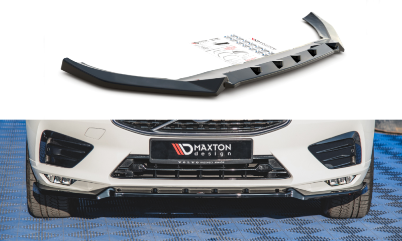 Maxton Front Ansatz V.2 für Volvo XC60 Mk2 R-Design schwarz Hochglanz VO-XC60-2-RDESIGN-FD2-G