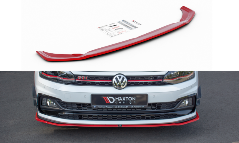 Maxton Front Ansatz V.2 für VW Polo AW GTI Carbon Look  VW-PO-6-GTI-FD2-C