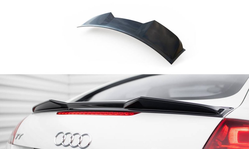 Maxton Spoiler CAP Abrisskante 3D Audi TT 8J schwarz Hochglanz AU-TT-2-CAP3D1-G