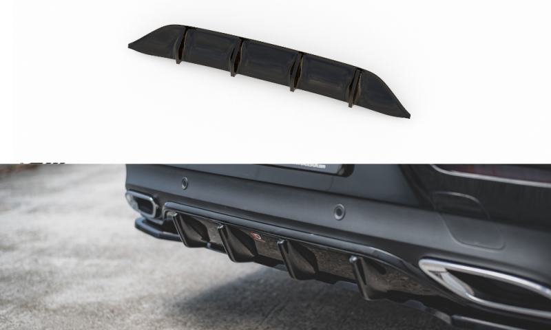 Maxton Diffusor Heck Ansatz für Mercedes-Benz CLS AMG-Line C257 schwarz Hochglanz ME-CLS-257-AMGLINE-RS1-G