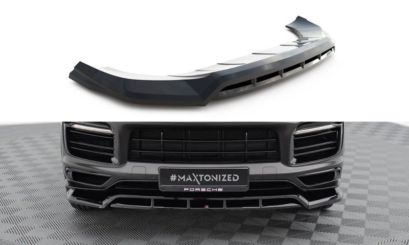 Maxton Front Ansatz Porsche Cayenne Sport Design Mk3 schwarz Hochglanz PO-CAY-3-SPORT-FD1G+FD1R-G