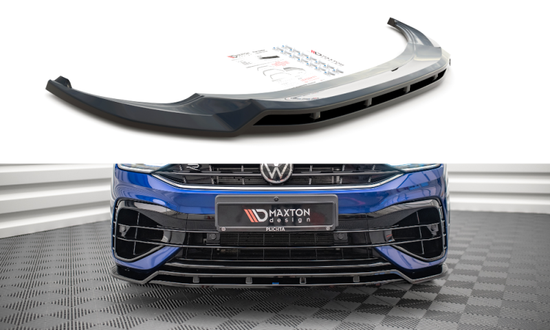 Maxton Front Ansatz V.1 für Volkswagen Tiguan R / R-Line Mk2 Facelift schwarz Hochglanz VW-TI-2F-R-FD1G+FD1R-G