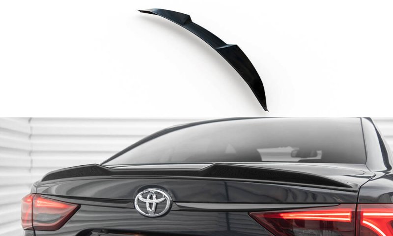 Maxton Spoiler CAP Abrisskante 3D Toyota Avensis Limousine Mk3 Facelift schwarz Hochglanz TO-AV-3F2-S-CAP1-G