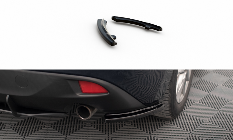 Maxton Heck Ansatz Flaps Diffusor für Mazda 3 Mk3 schwarz Hochglanz MA-3-3-RSD1-G