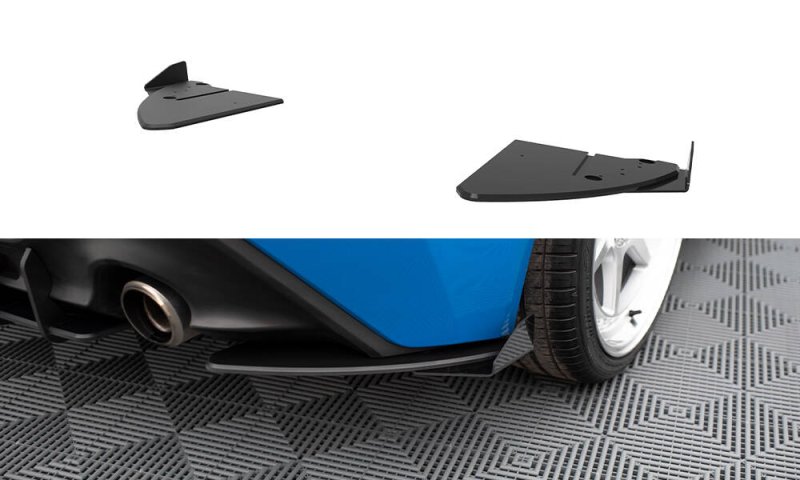 Maxton Street Pro Heck Ansatz Flaps Diffusor V.1 + Flaps Toyota GR86 Mk1 schwarz Hochglanz TOGR861CNC-RSD1B+RSF1-G