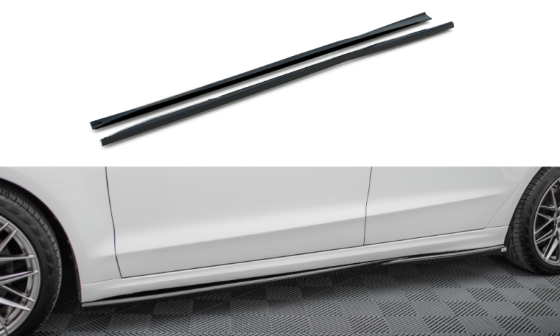 Maxton Seitenschweller Ansatz Ford Mondeo Sport Mk5 Facelift / Fusion Sport Mk2 Facelift schwarz Hochglanz FO-MO-5F-SPORT-SD1-G