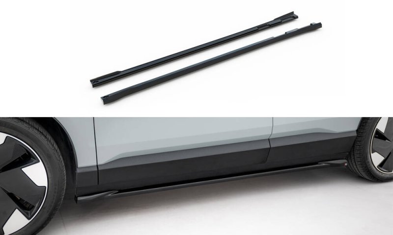Maxton Seitenschweller Ansatz Volvo EX30 Mk1 schwarz Hochglanz VO-EX30-1-SD1-G