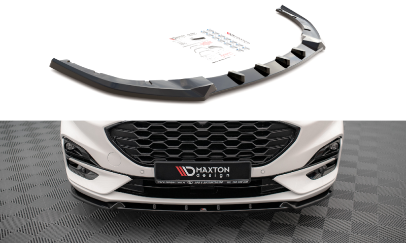 Maxton Front Ansatz für Ford Kuga ST-Line Mk3 schwarz Hochglanz FO-KU-3-STLINE-FD1-G