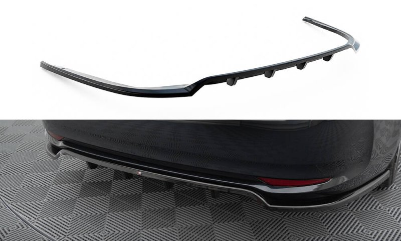 Maxton Mittlerer Cup Diffusor Heck Ansatz Toyota Avensis Limousine Mk3 Facelift schwarz Hochglanz TO-AV-T27-S-RD1G+RD2-G
