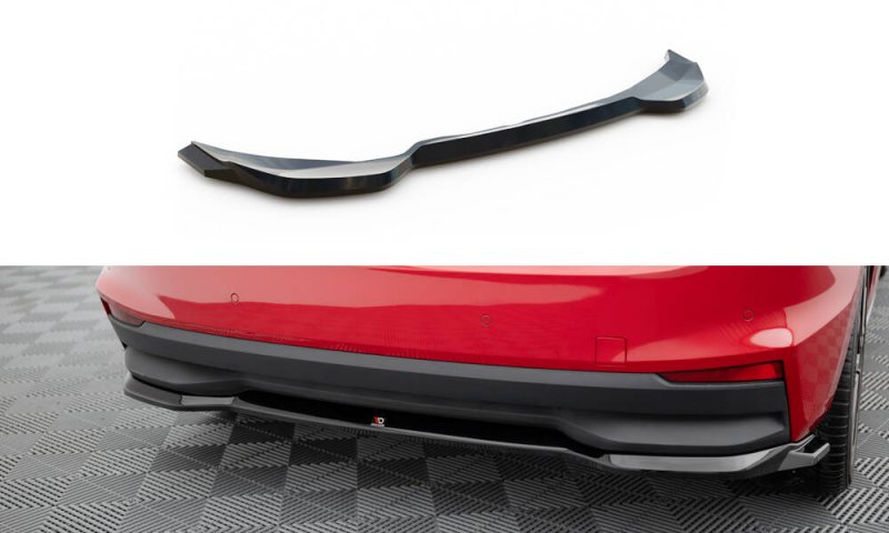 Maxton Mittlerer Cup Diffusor Heck Ansatz Skoda Fabia Mk4 schwarz Hochglanz SK-FA-4-RD1-G