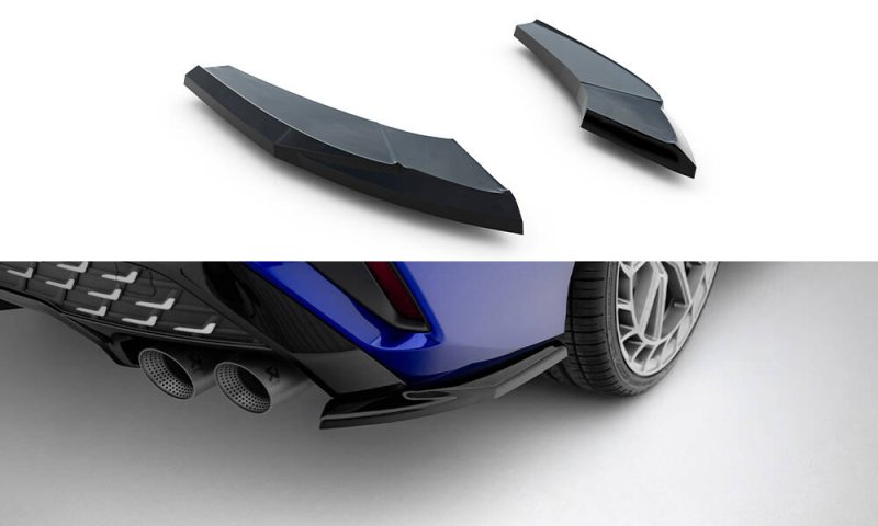 Maxton Heck Ansatz Flaps Diffusor V.1 Audi S3 Limousine 8Y Facelift schwarz Hochglanz AU-S3-8YF-S-RSD1-G