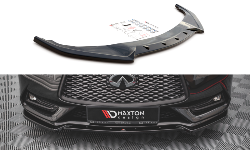 Maxton Front Ansatz für Infiniti Q60 S Mk2 schwarz Hochglanz IN-Q60S-2-FD1-G
