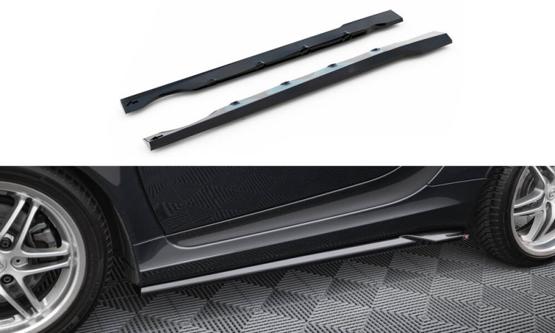 Maxton Seitenschweller Ansatz Brabus Smart Fortwo C451 Facelift schwarz Hochglanz BR-SM-FT-451-SD1-G