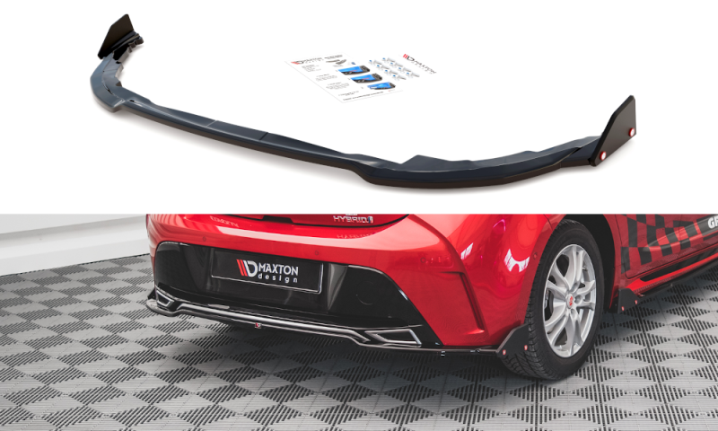 Maxton Mittlerer Diffusor Heck Ansatz +Flaps für  Toyota Corolla GR Sport Hatchback XII TO-CO-12-HB-GR-RD1G+RS