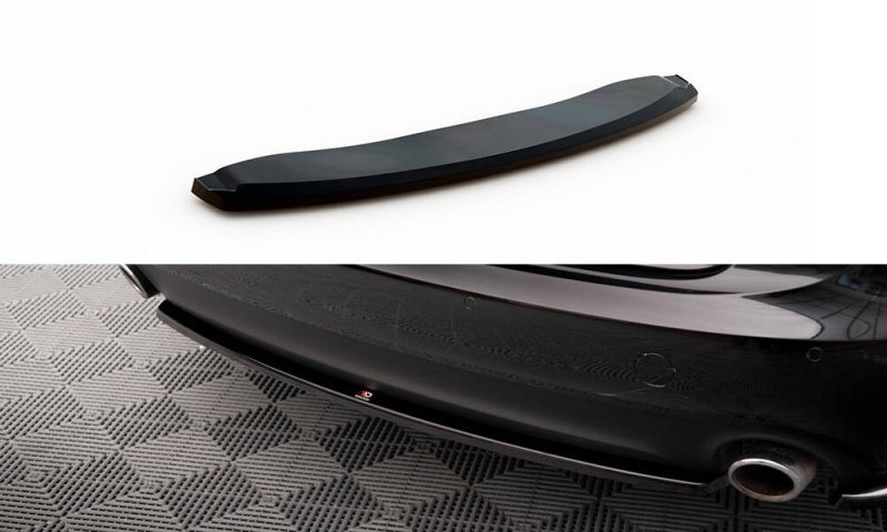Maxton Mittlerer Cup Diffusor Heck Ansatz Audi A6 Avant C7 schwarz Hochglanz AU-A6-C7-AV-RD1-G